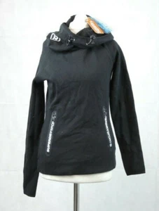 Superdry Gym Tech Cowl Black Hoodie Size XXS 6 uk rrp £54.99 CR097 DD 12 - Picture 1 of 9