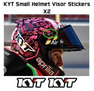 VISOR Stickers / Decals For KYT Helmets (PAIR) (4CM x 1,4CM) - Picture 1 of 1
