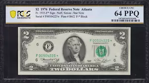 Fr.1935-F* 1976 Atlanta $2 Federal Reserve Star Note PCGS Choice UNC 64 PPQ - Picture 1 of 2