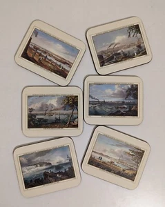 Historic Canada Coasters Sigmund Samuel Collection Royal Ontario Museum Set of 6 - Picture 1 of 2