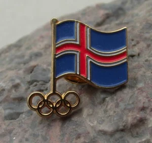 Rare Iceland Summer Olympic Games Team Official Souvenier Tie Hat Pin Badge - Picture 1 of 2