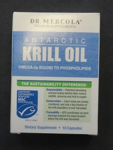 Dr. Mercola Antarctic Krill Oil Dietary Supplement 10 Capsules - Picture 1 of 1