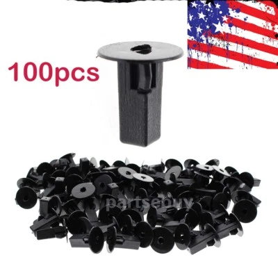 100 Pcs Car Fastener Clips Bumper Inner Fender Rivets Push 8x8.2mm For Toyota Foto 1 de 4
