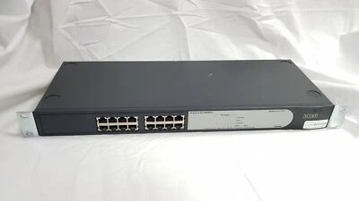 3Com 3c16470b 16 Port 10/100 Baseline 2016 Ethernet Switch with Rackmount Ears O - Image 1 of 4
