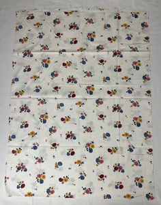 Vtg Pink Red Yellow Blue Floral Cotton Quilt Fabric 2.6 yds x 36” Cottage Core - Picture 1 of 23