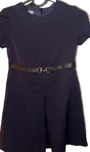 Abito Gucci bambina blu navy plissettato linea A età 10 anni