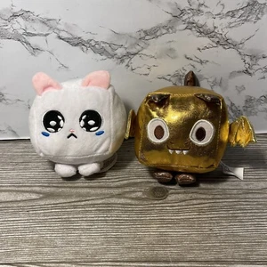 Pet Simulator X Mystery Box 4” Plush Set of 2 Golden Dragon Crying Cat No Codes - Picture 1 of 5