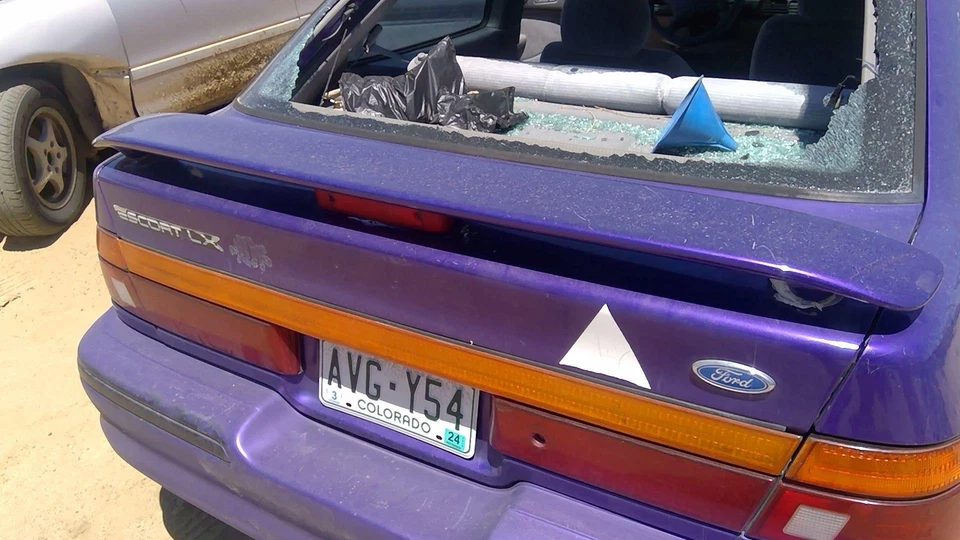 1993 1994 1995 1996 Ford Escort Rear Spoiler Back Wing Oem Purple - Image 1 of 4