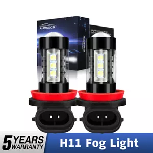 2X LED Fog Light Bulbs H8 H11 Fog Light Bulb White 6500K High Power DRL Lamps - Foto 1 di 11