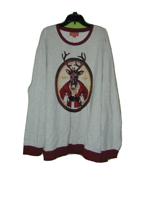 HOLIDAY FLEECE Ugly Christmas Sweatshirt BUCK NAUGHT AND NICE Men's 4XB NWOT - Image 1 of 3