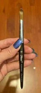 Cepillo de uñas acrílico Petal Kolinsky ángulo negro (engarzado) talla # 8 - Imagen 1 de 1