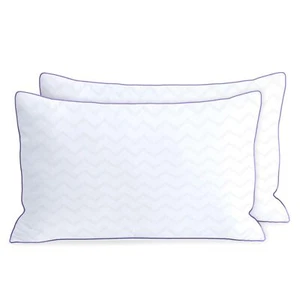 Extra Thin Flat Soft Low Pillows Standard Size Set of 2, Down Alternative Fil... - Picture 1 of 6