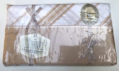 VINTAGE WAMSUTTA New Supercale Plus Twin Flat Sheet By Christian Dior USA Made - Image 1 of 4
