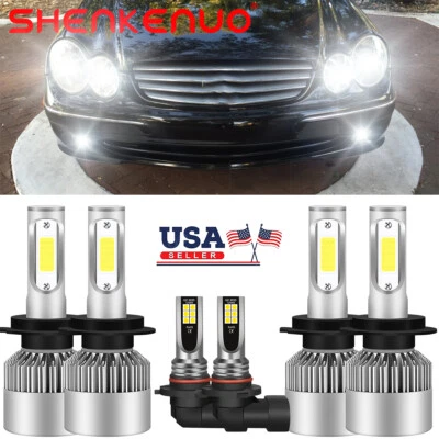 Para Mercedes-Benz CLK320 CLK500 2004-2005 6x faros LED altos/bajos faros antiniebla Foto 1 de 4