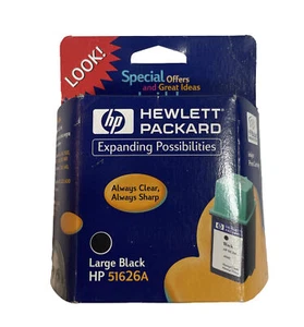 Vintage HP Inkjet large black 51626A Exp Dec 2001 Original Unopened Box - Picture 1 of 8