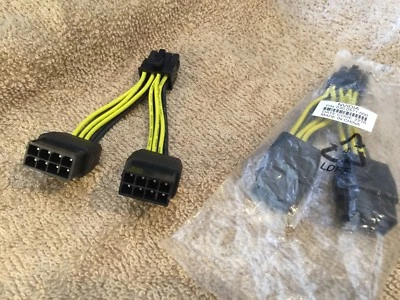 NVIDIA dual 8 PIN  to 8 PIN  VIDEO Power Cable FOR Tesla M60 P40 P100 GPU,Yellow - Image 1 of 4