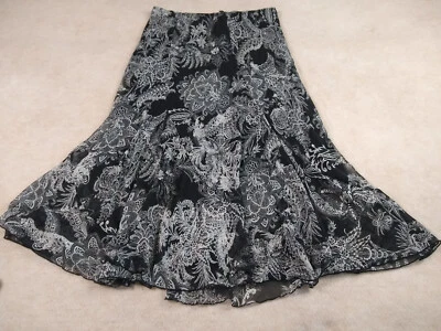 JKLA  Dressy Skirt Women's XL Black White Midi Whimsygoth Boho Dark Fairy  EUC - Image 1 of 4
