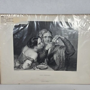 Vintage Tasse werfen Gebbie & Barrie Druck von N.J. Crowley graviert C.W. Sharpe - Bild 1 von 3