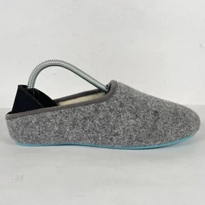 Mahabis Classic Slippers Womens Size 35 US 5 Gray Felt Soft Wool Slip On Shoes - Picture 1 of 10