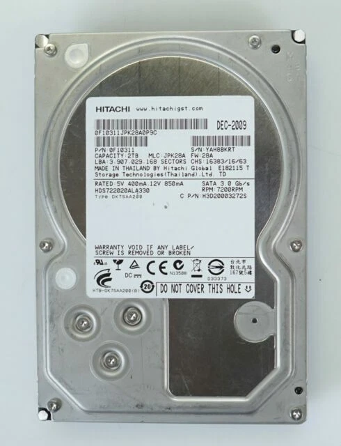 Hitachi 2TB,Internal,7200 RPM (HDS722020ALA330) Desktop Hard Disk Drive - Image 1 of 1