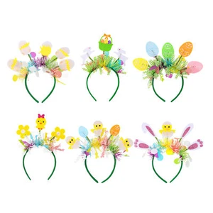 Easter Headband Hair Band 6 Pieces Hair Hoop Bunny Egg Chicken Hair Bands - Picture 1 of 12