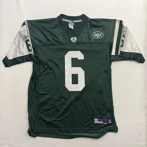 Reebok New York Jets Green Jersey Men’s Size Large Mark Sanchez #6 Cover