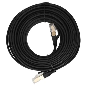 Câble Plat Blindé Cat 8 LAN Avec Connecteur RJ45 40 Gbit/s 2 000 MHz 10 Mètres - Afbeelding 1 van 12