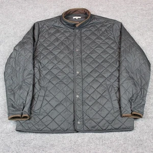 Chaqueta acolchada acolchada acolchada Peter Millar Suffolk para hombre 2XL gris abrigo de golf - Imagen 1 de 13