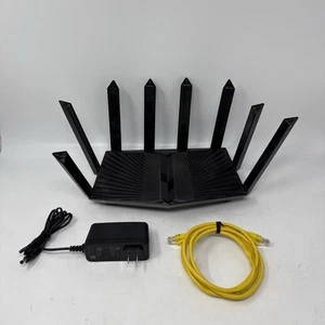 TP-Link AX6600 Tri-Band WiFi 6 Router Archer AX90 8-Stream Gigabit + Power Cord - Picture 1 of 9