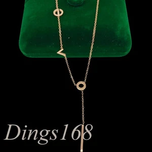 18K Rose Gold Filled Tarnish-Resista 17"/19" LOVE Pendant Necklace with Gift Box - Picture 1 of 3