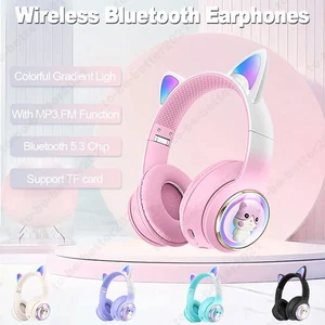 RGB Gradient Light Headphones Wireless Bluetooth Stereo Music Game Earphone Gift - Bild 1 von 29