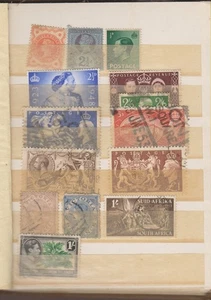 2 Vintage Rhein Stock Books 8 Pgs-Dbl Sided each w/British Colony Stamps - Picture 1 of 24