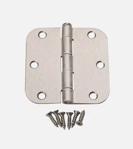 3 PEZZI Cerniera per porta in nichel satinato angolo raggio 3,5" x 3,5" 3 1/2" 5/8 - Foto 1 di 3