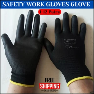 12 PAAR PU BESCHICHTETE SICHERHEIT ARBEITSHANDSCHUHE HANDSCHUH GARTENGRIFF HERREN BAUER GARTENARBEIT - Bild 1 von 10