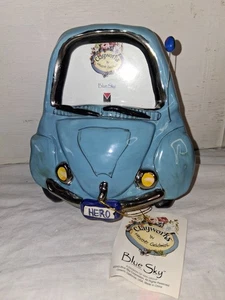 Blue Sky Clayworks Heather Goldminc Ceramic Picture Frame Holds 2.5x1.5 Picture - Picture 1 of 9