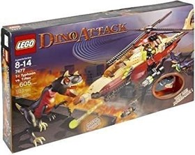 [Used] LEGO Dino Attack T-1 Typhoon vs. T Rex 7477