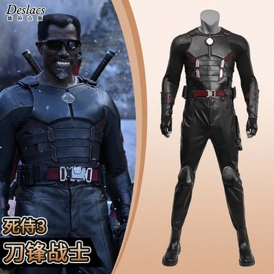 Deadpool 3 Blades Eric Brooks Disfraz Juegos con disfraces Hombres Chaleco Pantalones Trajes Halloween Foto 1 de 4