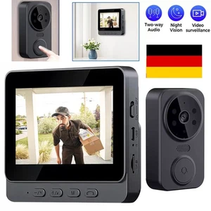 Türklingel mit Kamera HD 2.4G WiFi Nachtsicht Video Funkklingel Ring Doorbell - Bild 1 von 19