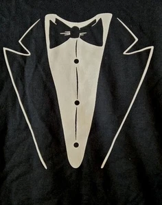 Smoking Hemden für Herren Anzug mit Fliege lustig Hochzeit Junggesellenabschied Halloween M - Bild 1 von 6