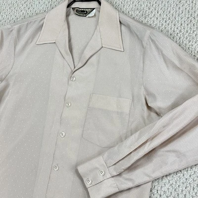 Camisa De Colección Años 70 Triumph of California Para Hombres M Lunares Rayas Disco Hippie Foto 1 de 4