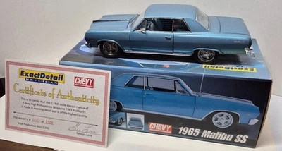 1965 Chevy Malibu SS Exact Detail Replicas 1:18 Diecast Car - Blue - Image 1 of 4