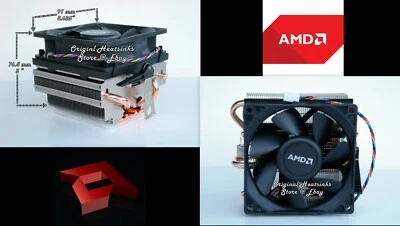 AMD Phenom II Heatsink Cooling Fan for X4 900 Processor - Socket AM2 AM3 125W  - Image 1 of 4