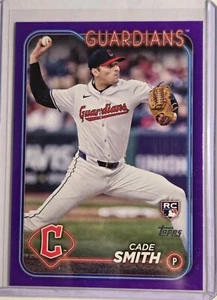 Cade Smith RC 2024 Topps Update Meijer Purple Parallel Cleveland Guardians US134 - Picture 1 of 12