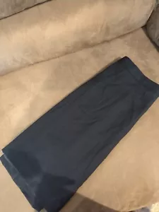 J Crew Navy Blue Wool. Pinstripe Pencil Skirt 2 - Picture 1 of 6