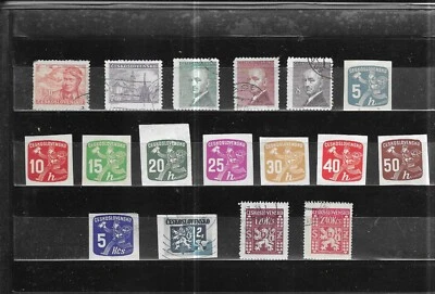 CZECHOSLOVAKIA 1946-1947. SELECTION OF 17. MINT NO GUM TO VERY FINE. AS PER SCAN - Image 1 of 3