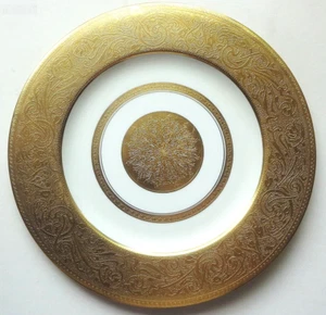 HTF THEODORE HAVILAND gold encrusted #712-1 - FORMAL SERVICE PLATE - (1 of 11) - Picture 1 of 10