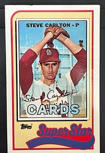 Giradischi 1989 & 34 SuperStar Baseball Topps Cards Steve Carlton... - Foto 1 di 10