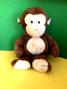 TY Pluffies Dangles Monkey Plush Brown Tan 10" Stuffed Animal Toy 2002 Tylux - Picture 1 of 7