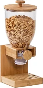 Bamboo Cereal Dispenser, Food Storage Container for Pantry - Picture 1 of 3