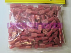 100 piezas. Conectores rápidos AWG terminal de cable aislado hembra rojo 22-18 Ga - Imagen 1 de 2